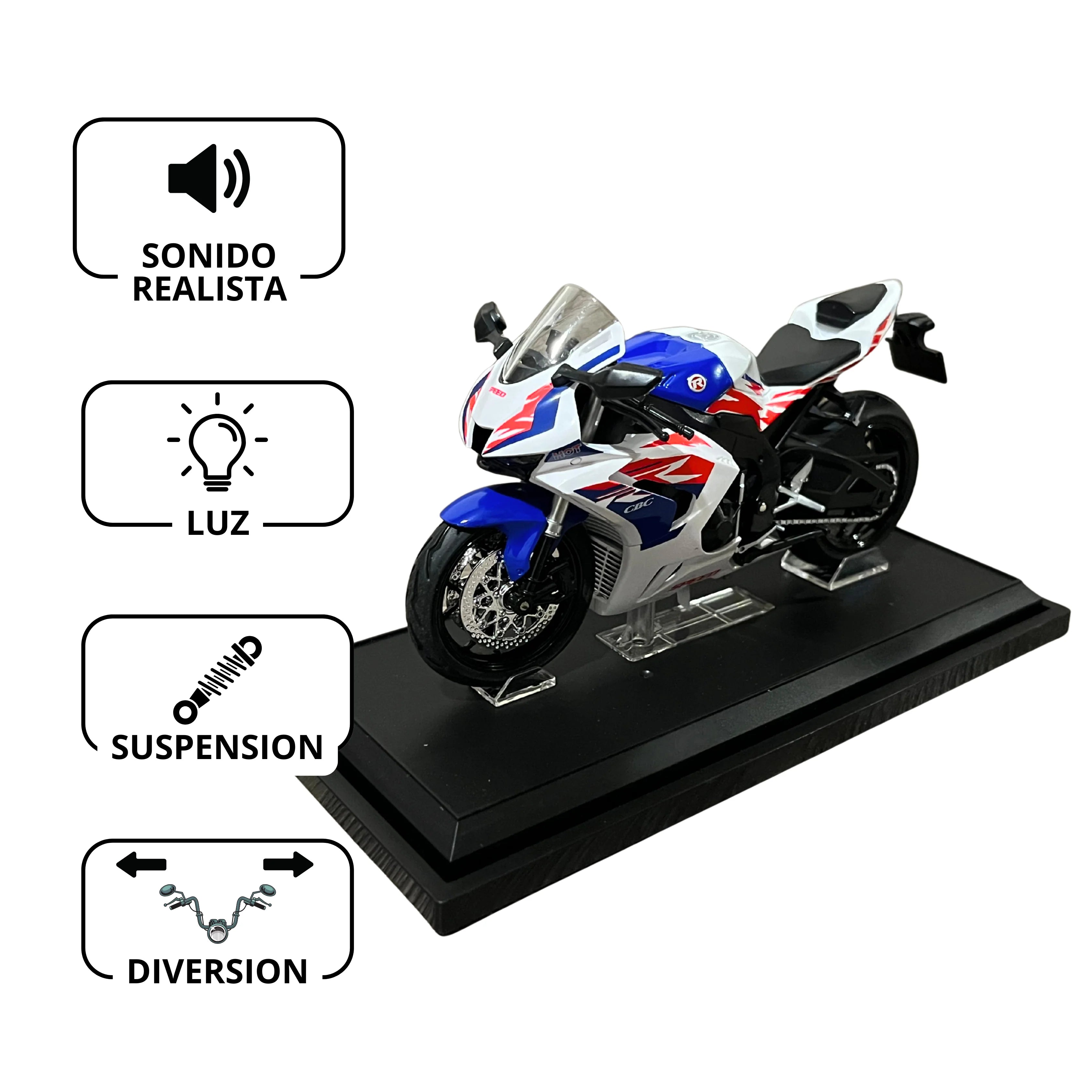 Moto S1000RR Model White Escala 1:12